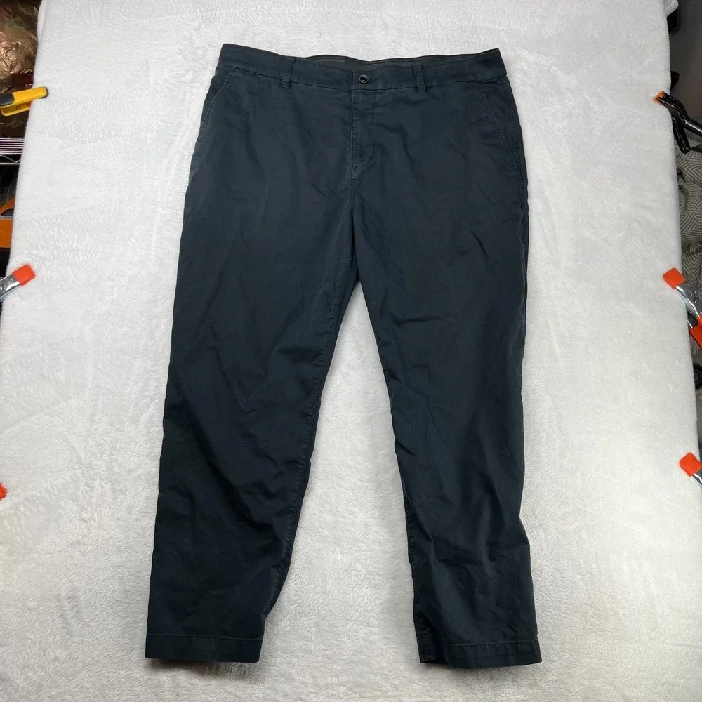 Nike Dri-Fit Golf Chino Pants Men's Black Pockets Mid Rise Stretch - 37X27